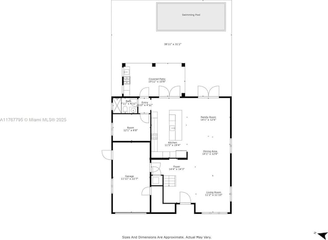 2523 Red Rd, Coral Gables, FL 33134 - floor plan / room layout