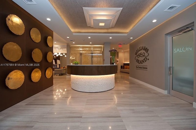 welcome area featuring visible vents