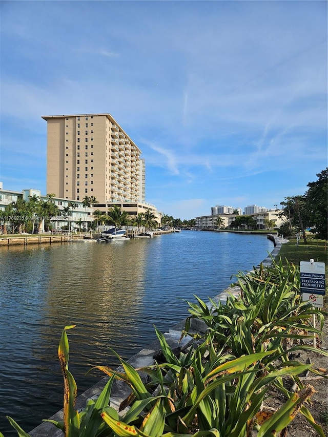 250 Layne Blvd Unit 105, Hallandale Beach, FL 33009 - water view with a view of city