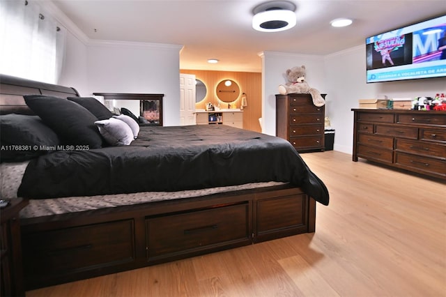 30 SW 136th Ave, Miami, FL 33184 - bedroom with light wood-style flooring and crown molding