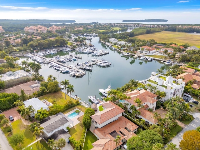 6400 Marlin Dr, Coral Gables, FL 33158 - drone / aerial view of a nearby body of water and numerous boat docks