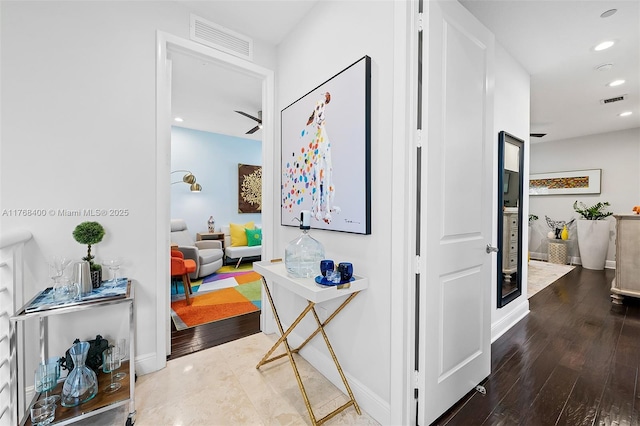 306 NE 8th Ave Unit 306, Fort Lauderdale, FL 33301 - hall featuring recessed lighting, wood finished floors, and baseboards