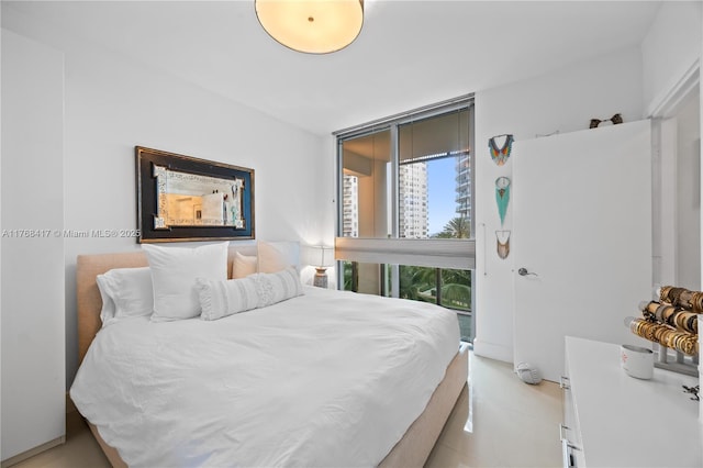 bedroom featuring access to outside