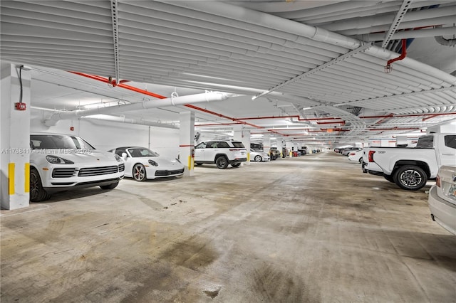 view of parking garage