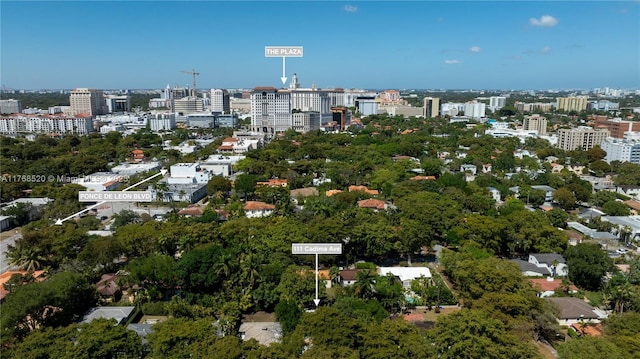 aerial view with a view of city
