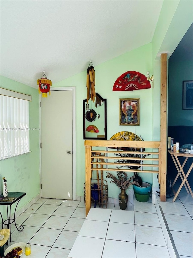 view of tiled dining space