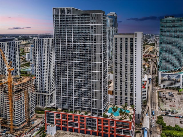 601 NE 1st Ave Unit 4814, Miami, FL 33132 - property at dusk with a view of city