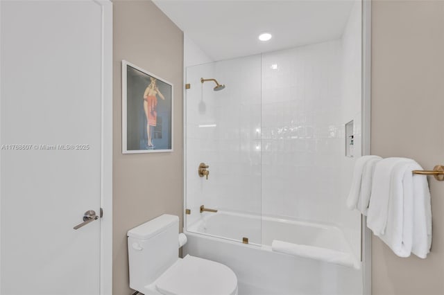 601 NE 1st Ave Unit 4814, Miami, FL 33132 - bathroom featuring toilet and washtub / shower combination