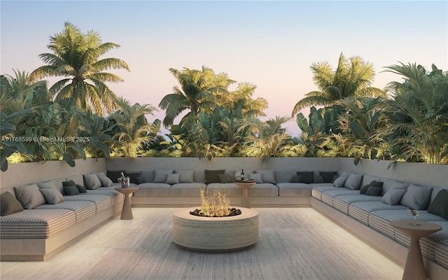 view of patio / terrace featuring an outdoor hangout area