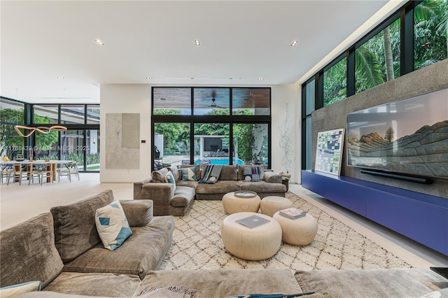 4780 SW 86th Ter, Miami, FL 33143 - living area featuring floor to ceiling windows