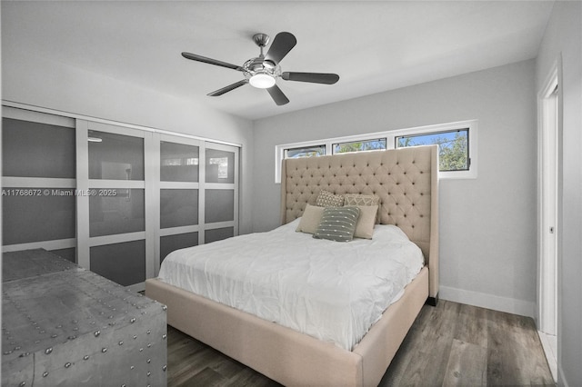 1221 NE 87th St, Miami, FL 33138 - bedroom with baseboards, ceiling fan, and wood finished floors