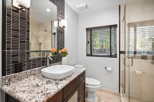 1221 NE 87th St, Miami, FL 33138 - full bath featuring vanity, tile patterned flooring, a stall shower, and toilet