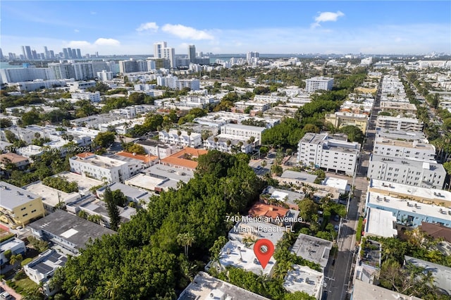 740 Meridian Ave Unit 11, Miami Beach, FL 33139 - aerial view of property and surrounding area featuring nearby urban area