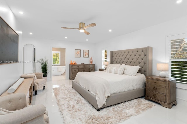 13453 SW 58th Ave, Pinecrest, FL 33156 - bedroom with recessed lighting and ceiling fan