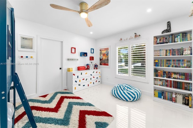 13453 SW 58th Ave, Pinecrest, FL 33156 - bedroom featuring recessed lighting and a ceiling fan