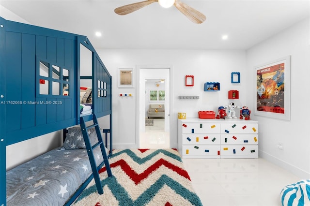 13453 SW 58th Ave, Pinecrest, FL 33156 - bedroom featuring a ceiling fan and recessed lighting