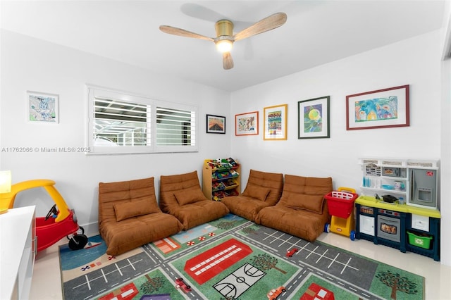 13453 SW 58th Ave, Pinecrest, FL 33156 - living area with a ceiling fan