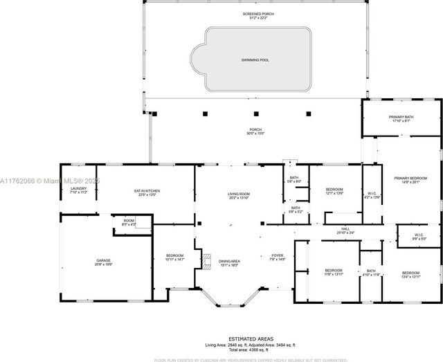 13453 SW 58th Ave, Pinecrest, FL 33156 - view of floor plan / room layout