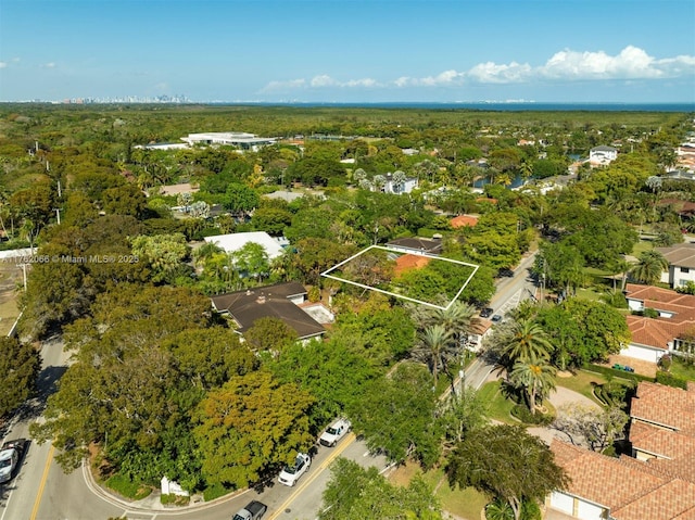13453 SW 58th Ave, Pinecrest, FL 33156 - aerial view of property and surrounding area featuring property boundaries highlighted