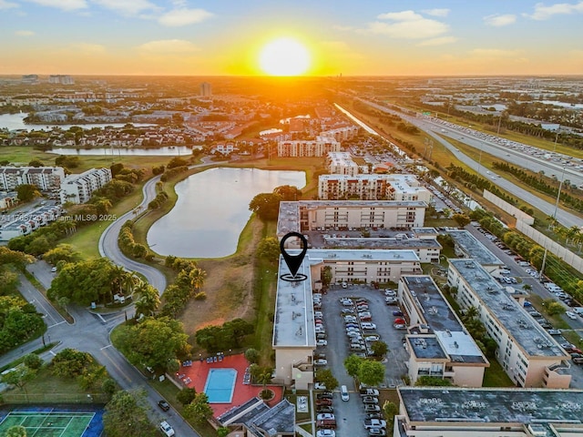 820 NW 87th Ave Unit 409, Miami, FL 33172 - bird's eye view featuring a water view