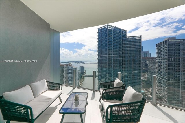 300 Biscayne Blvd Way Unit 3707, Miami, FL 33131 - balcony with an outdoor hangout area and a view of city
