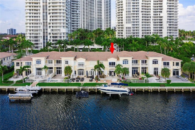 21109 NE 38th Ave Unit 74, Aventura, FL 33180 - birds eye view of property with a water view