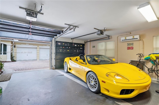 21109 NE 38th Ave Unit 74, Aventura, FL 33180 - garage featuring a wall mounted air conditioner and a garage door opener