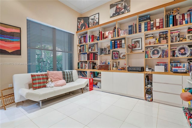 21109 NE 38th Ave Unit 74, Aventura, FL 33180 - living area with tile patterned flooring and ornamental molding