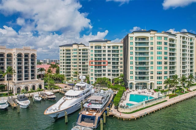 550 SE 5th Ave Unit 606S, Boca Raton, FL 33432 - view of property with a water view