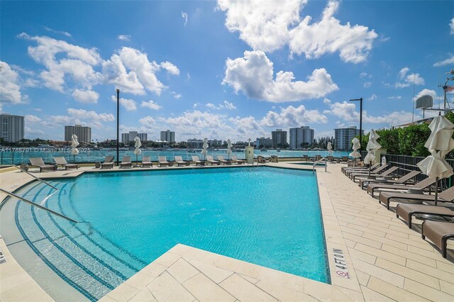 550 SE 5th Ave Unit 606S, Boca Raton, FL 33432 - community pool featuring a city view and a patio