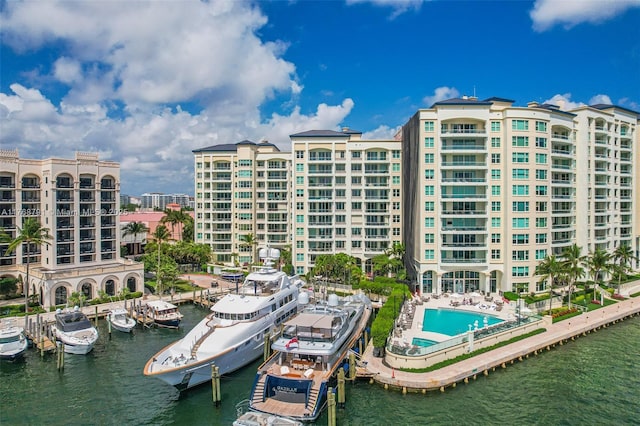 550 SE 5th Ave Unit 606S, Boca Raton, FL 33432 - view of building exterior featuring a water view