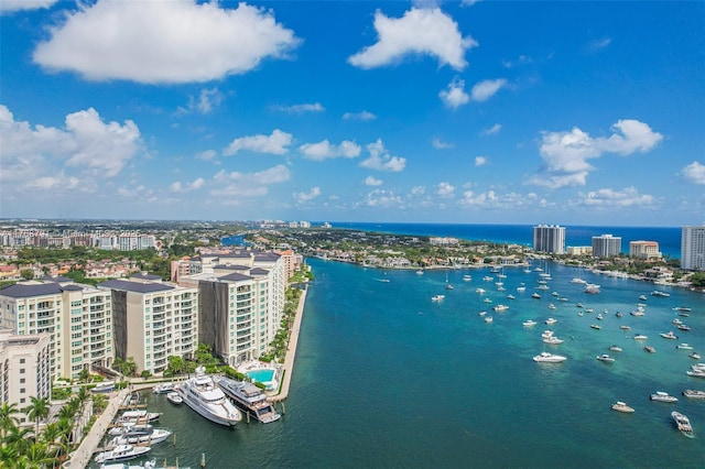 550 SE 5th Ave Unit 606S, Boca Raton, FL 33432 - view of urban area with a large body of water and a marina
