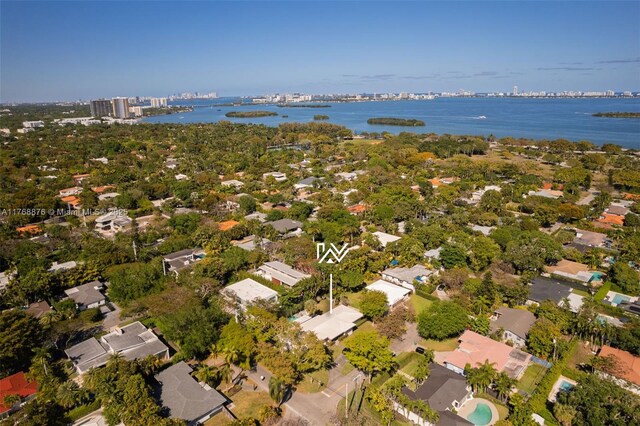 501 NE 51st St, Miami, FL 33137 - aerial overview of property's location with a nearby body of water and nearby suburban area