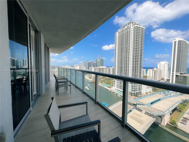 2600 E Hallandale Beach Blvd Unit T2202, Hallandale Beach, FL 33009 - balcony featuring a view of city and a water view