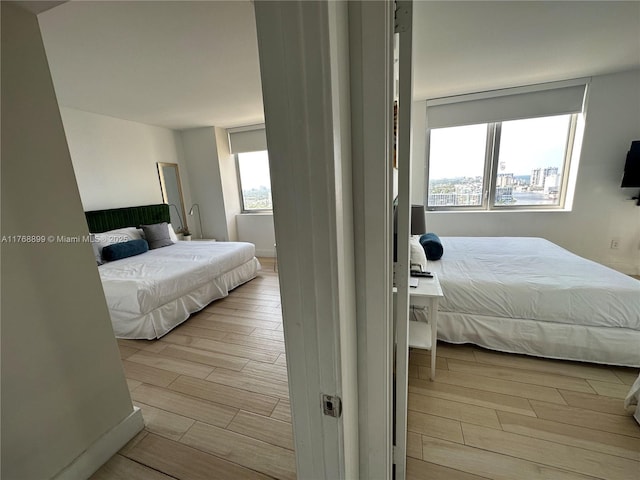 2600 E Hallandale Beach Blvd Unit T2202, Hallandale Beach, FL 33009 - bedroom featuring light wood-style floors