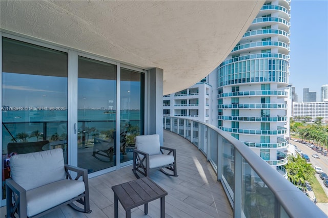 balcony with a city view
