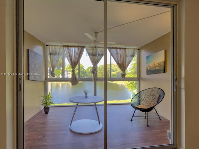 1103 NW 58th Ter Unit 224, Sunrise, FL 33313 - dining room featuring wood finished floors and ceiling fan