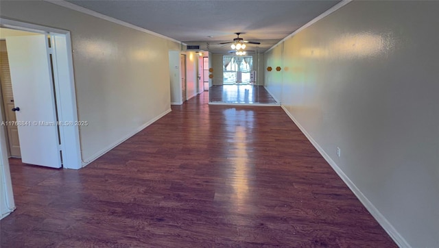 1103 NW 58th Ter Unit 224, Sunrise, FL 33313 - corridor featuring crown molding, baseboards, and wood finished floors