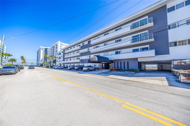 exterior space featuring uncovered parking