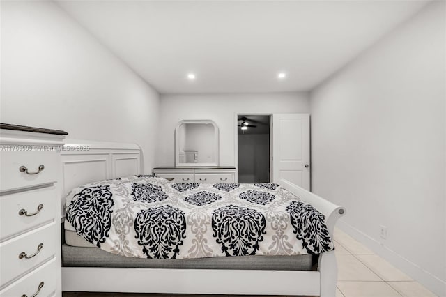 5241 Redwood Ct, Plantation, FL 33317 - bedroom with light tile patterned flooring, recessed lighting, and baseboards