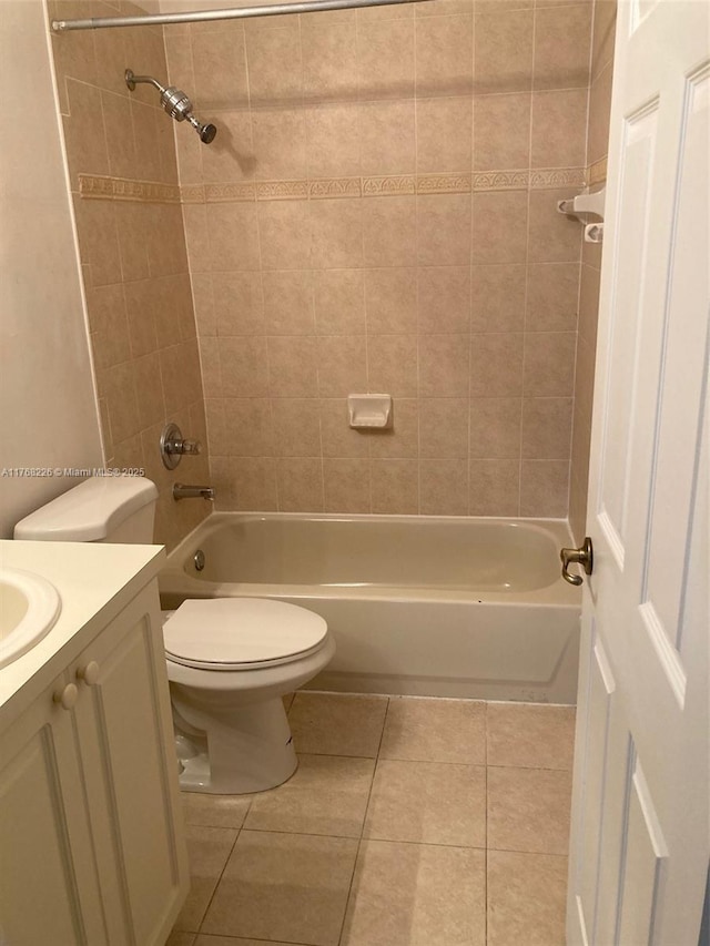5450 NW 107th Ave Unit 705, Doral, FL 33178 - full bath with toilet, bathtub / shower combination, vanity, and tile patterned flooring