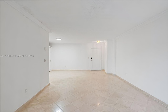 77 Crandon Blvd Unit 2B, Key Biscayne, FL 33149 - spare room with crown molding