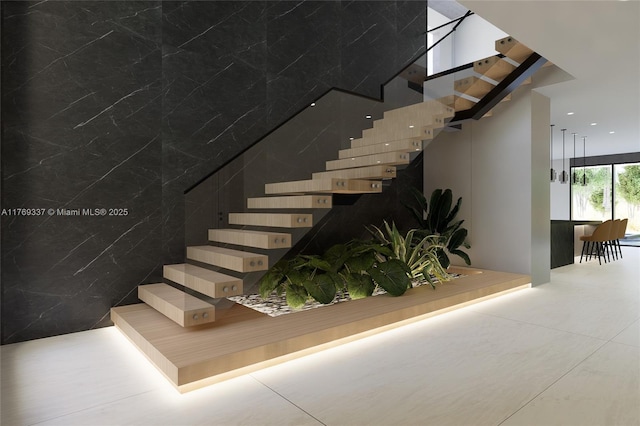 view of stairway