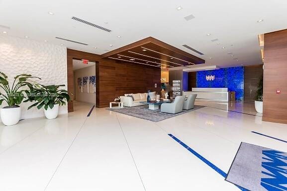 community lobby with visible vents
