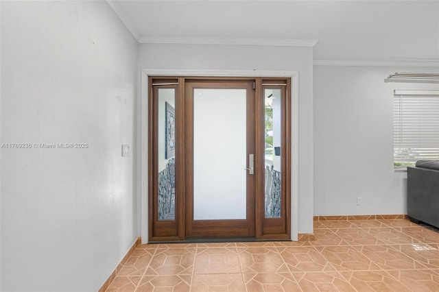 2525 SW 86th Ave, Davie, FL 33324 - foyer entrance with crown molding and baseboards