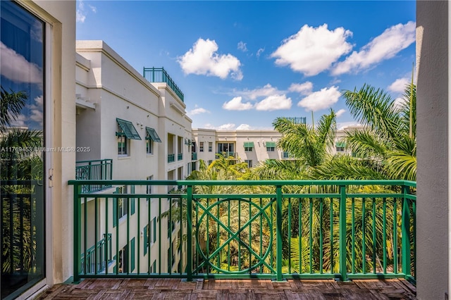 balcony featuring a residential view
