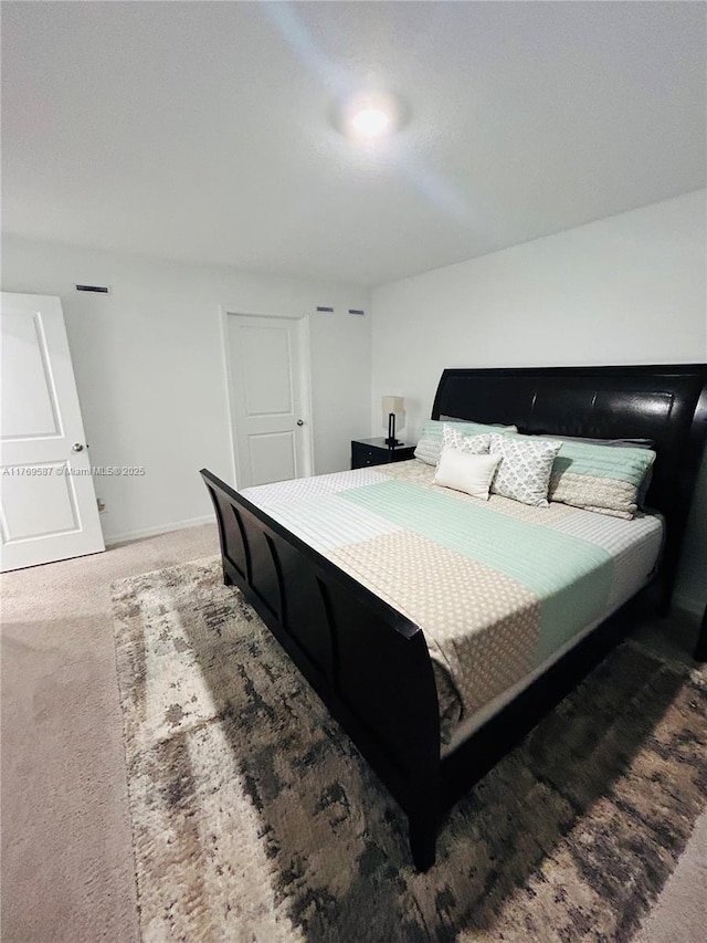 view of carpeted bedroom