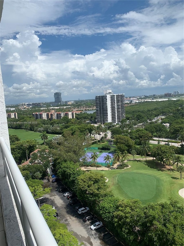 exterior space with a city view