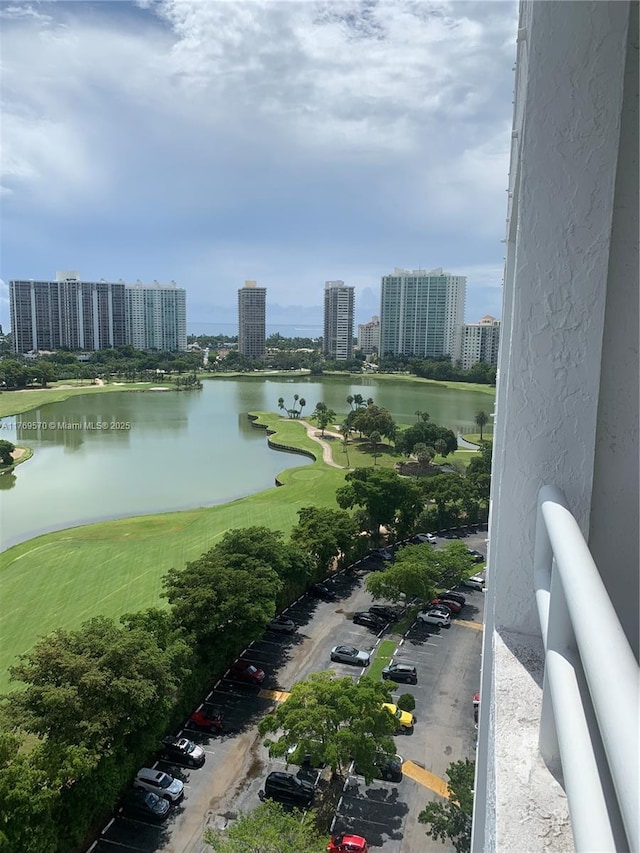 property view of water with a view of city