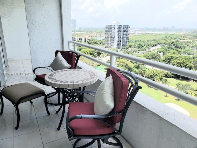 balcony featuring a view of city